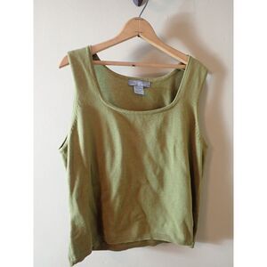 SML Designs Large Knit Tank Top Cropped Sweat Green